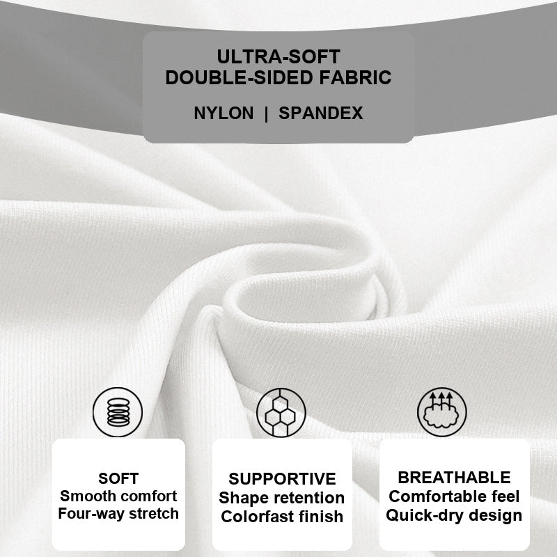 Soft nylon spandex tennis dress fabric features