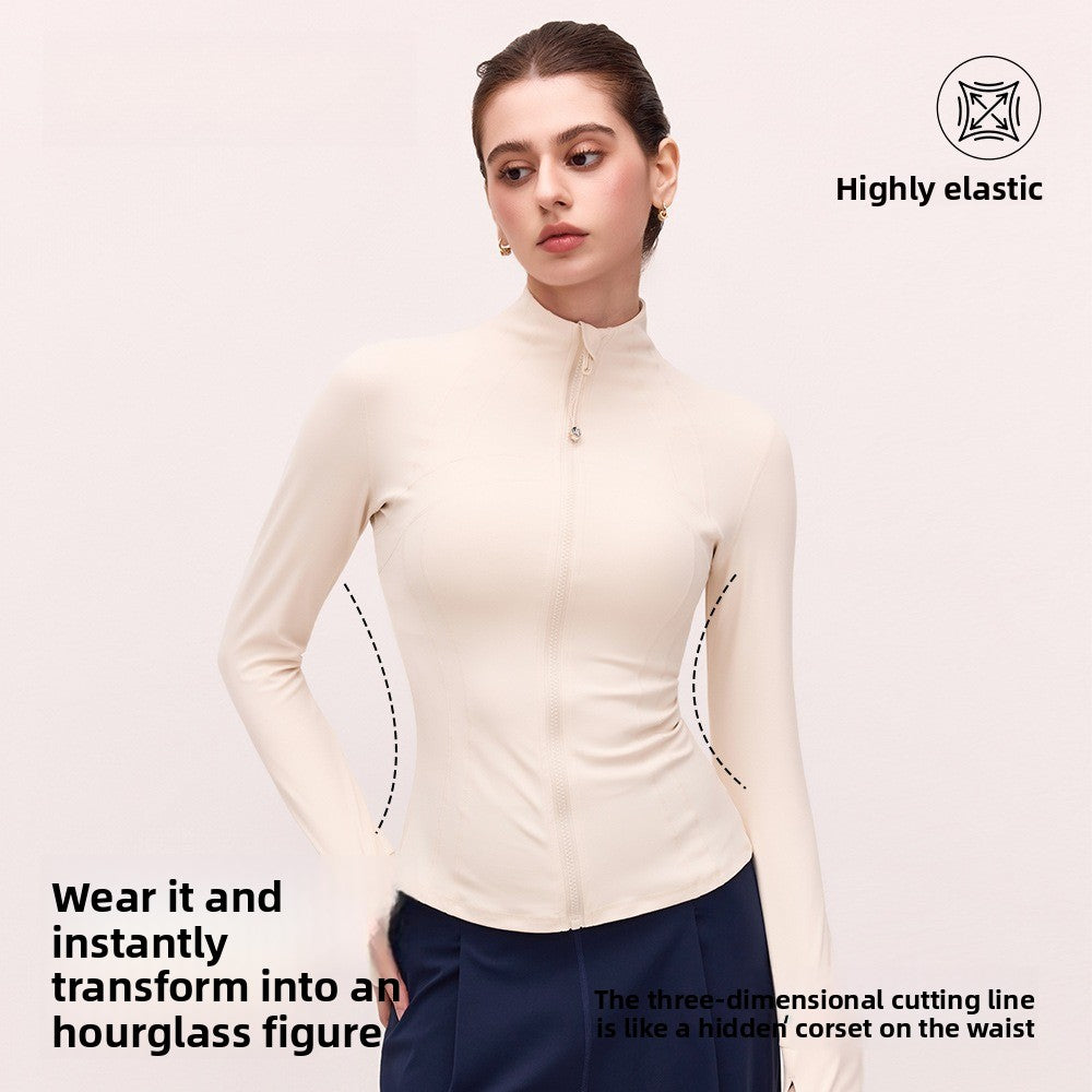 Women's Thumbhole High-Neck Active Jacket – product view 4