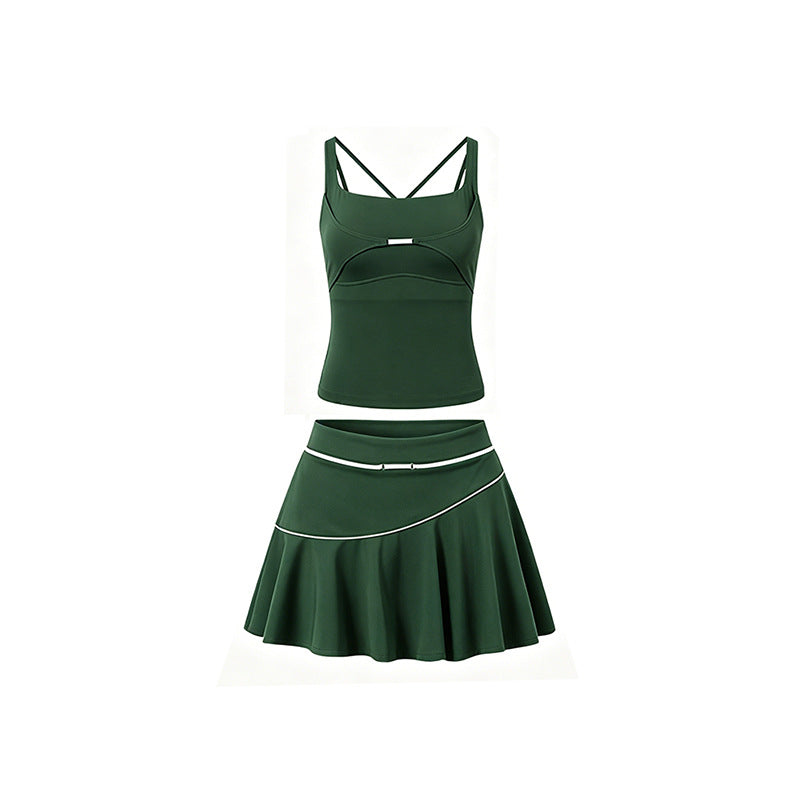 Women's Racerback Tennis Top & Skort Set
