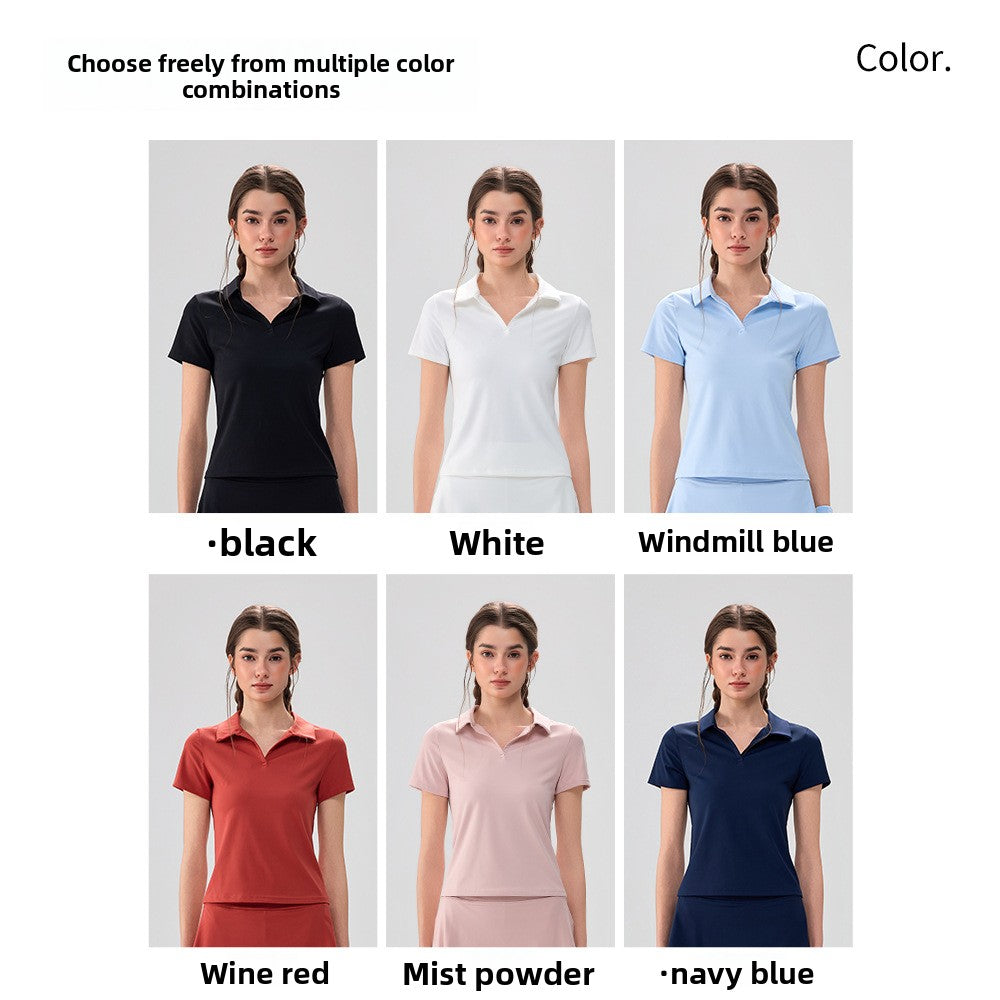 Women's Short-Sleeve Polo Golf Shirt – product view 3