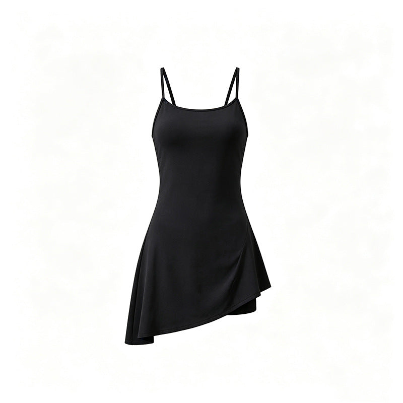 Black sleeveless active dress product view