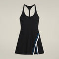 Black women's padded tennis and golf dress product view