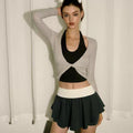 Women's long-sleeve tennis skirt set – view 1