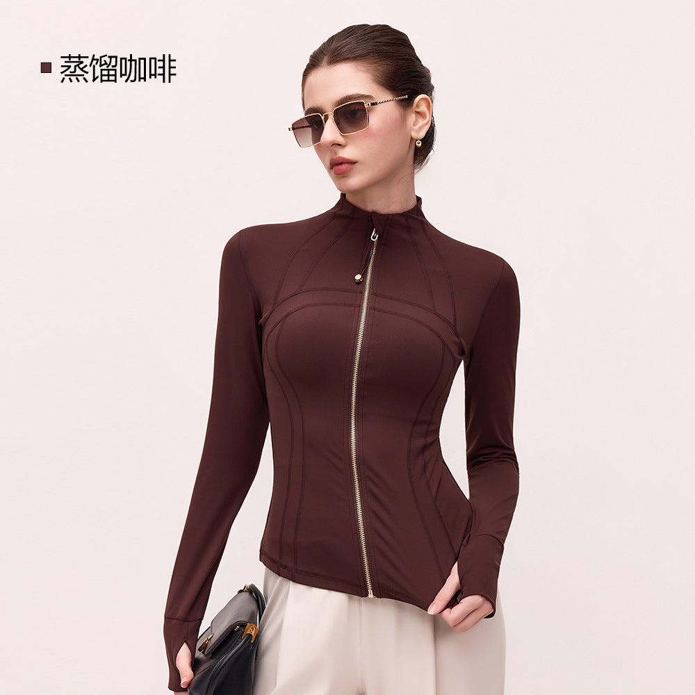 Women's Thumbhole High-Neck Active Jacket – product view 10