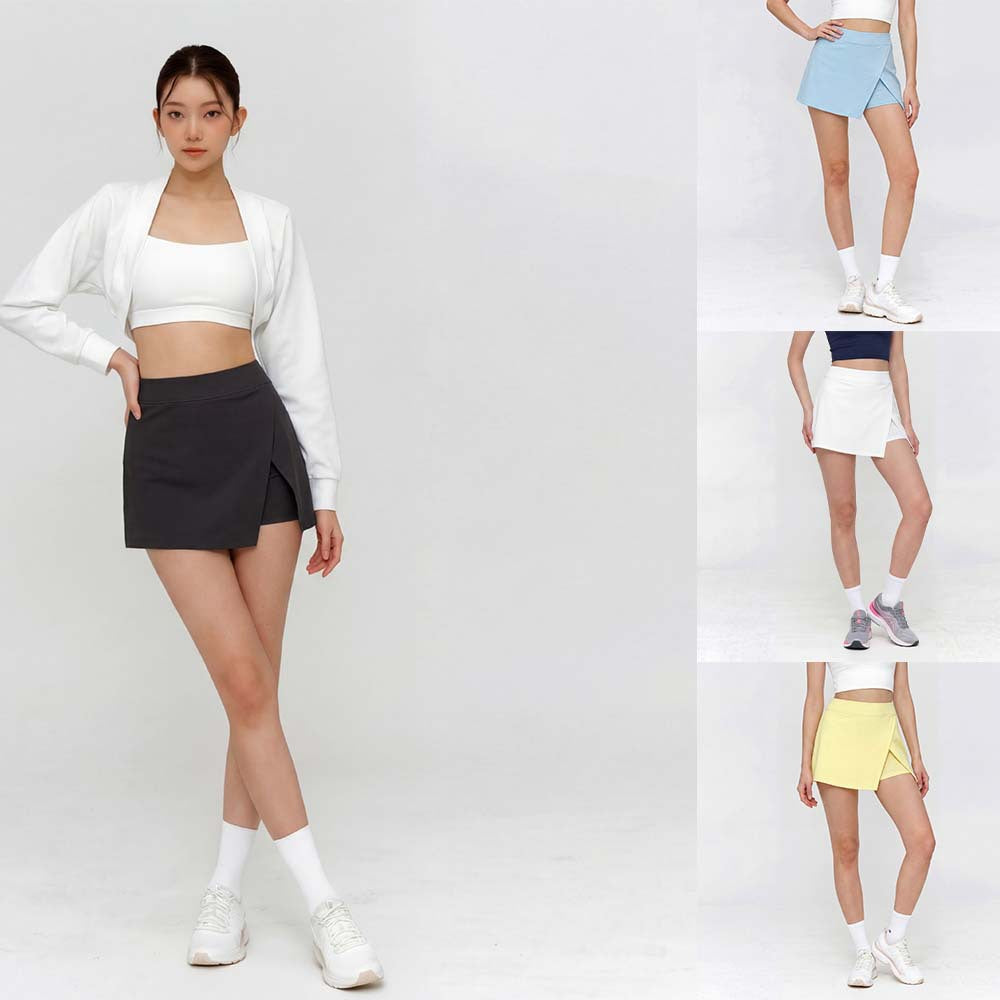 Women's High-Waisted Tennis Skort with Built-In Shorts – product view 1