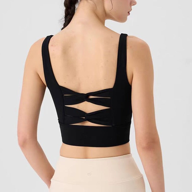 Women's twist-back active tank top – view 2