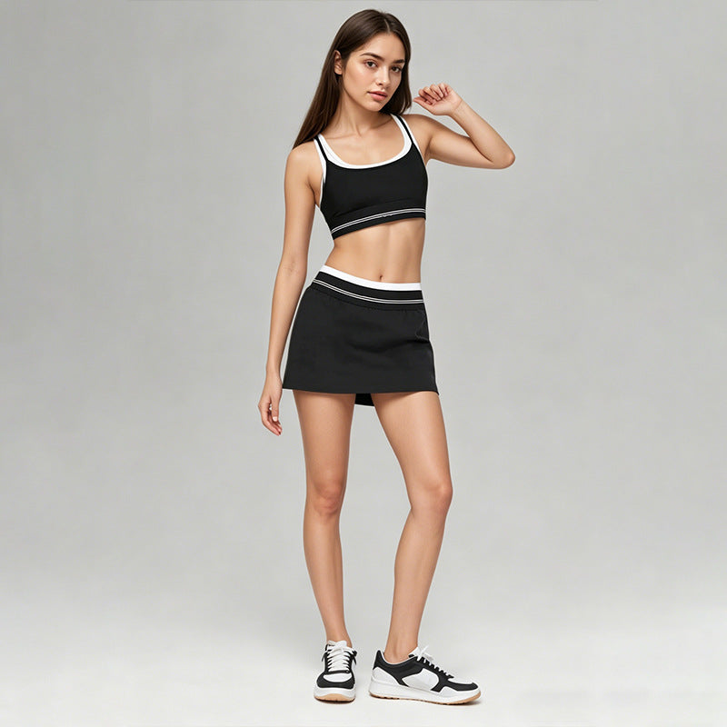 Women's two-piece active top and skirt set – view 3