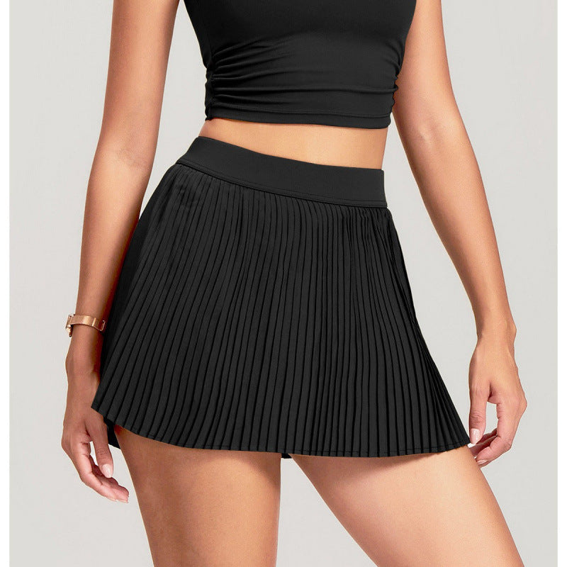Women's Pleated Tennis Skirt with Built-In Shorts
