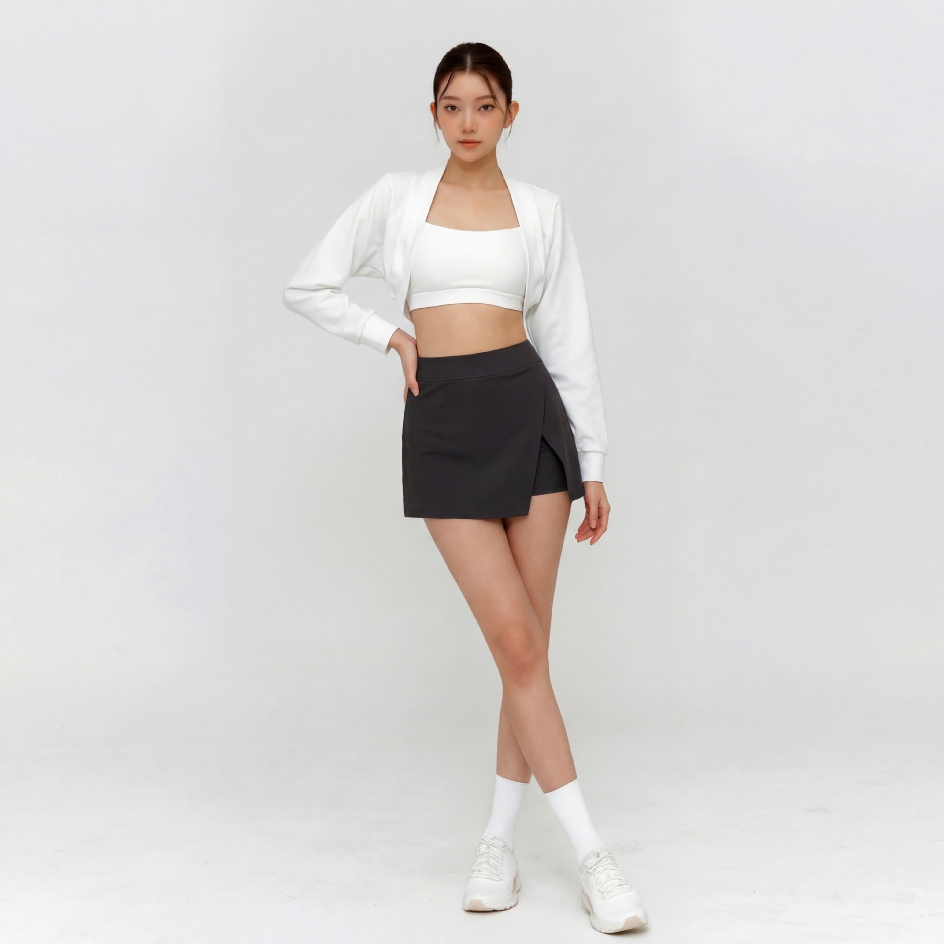 Women's High-Waisted Tennis Skort with Built-In Shorts – product view 8