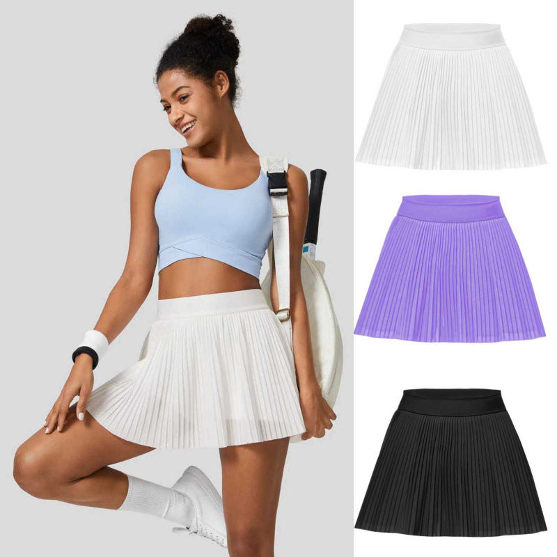 Women's Pleated Tennis Skirt with Built-In Shorts