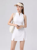 Women's Zip-Front Tennis Skort with Built-In Shorts