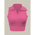 Women's Polo Neck Active Tank Top – product view 6