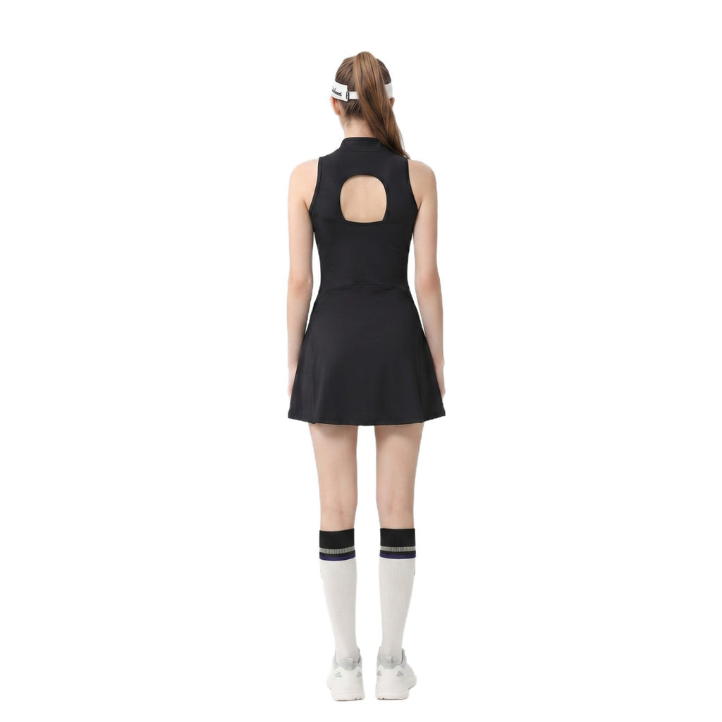 Women's Zip-Front Tennis Skort with Built-In Shorts