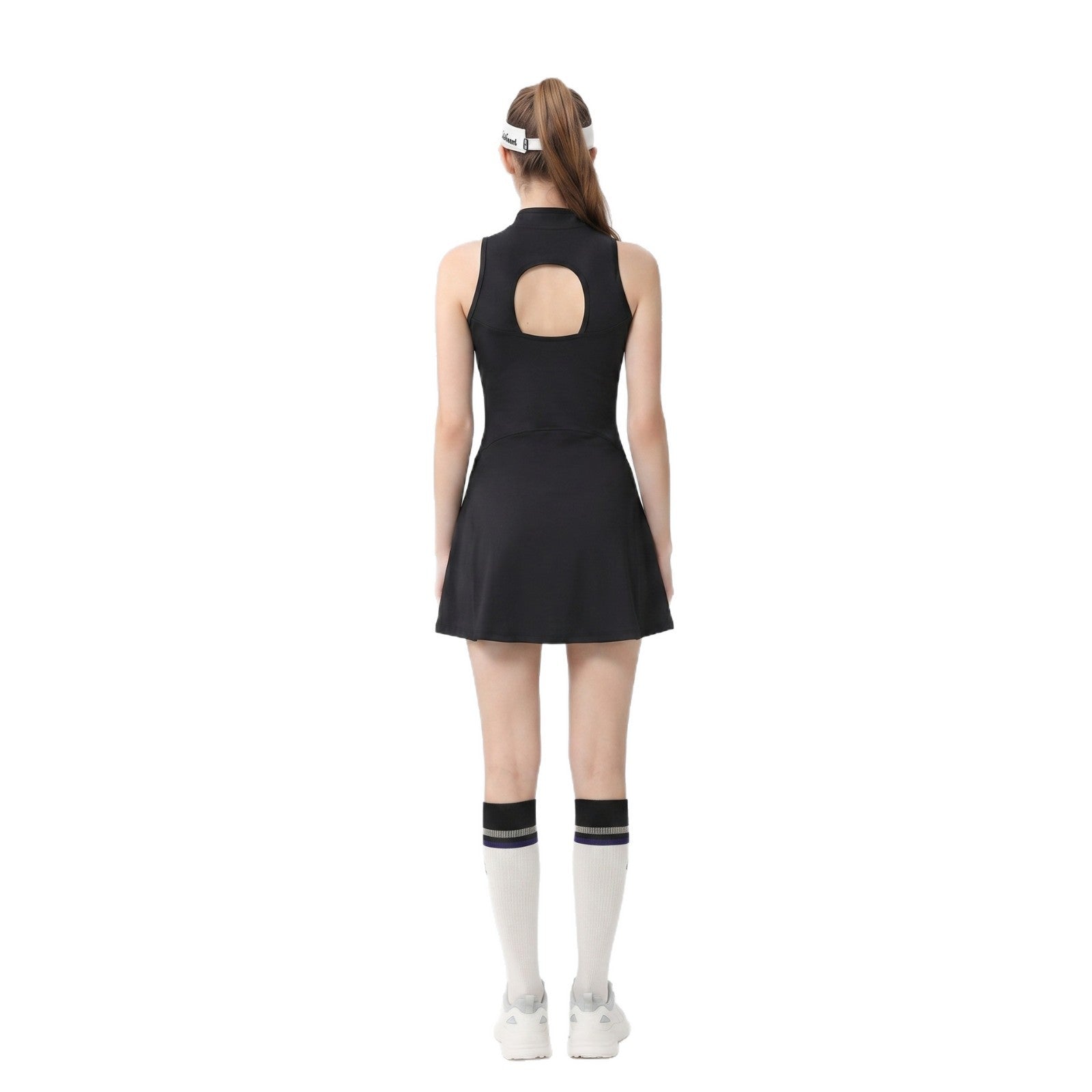Women's Zip-Front Tennis Skort with Built-In Shorts
