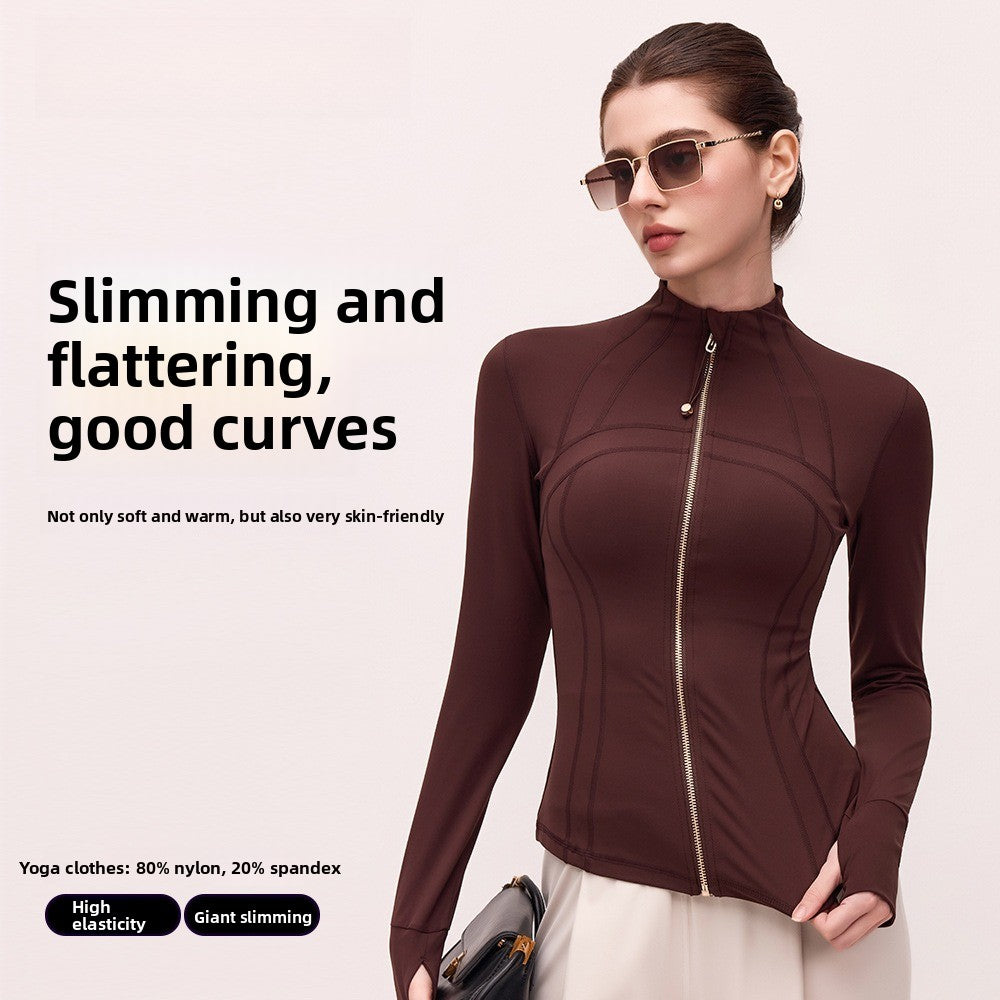 Women's Thumbhole High-Neck Active Jacket – product view 1