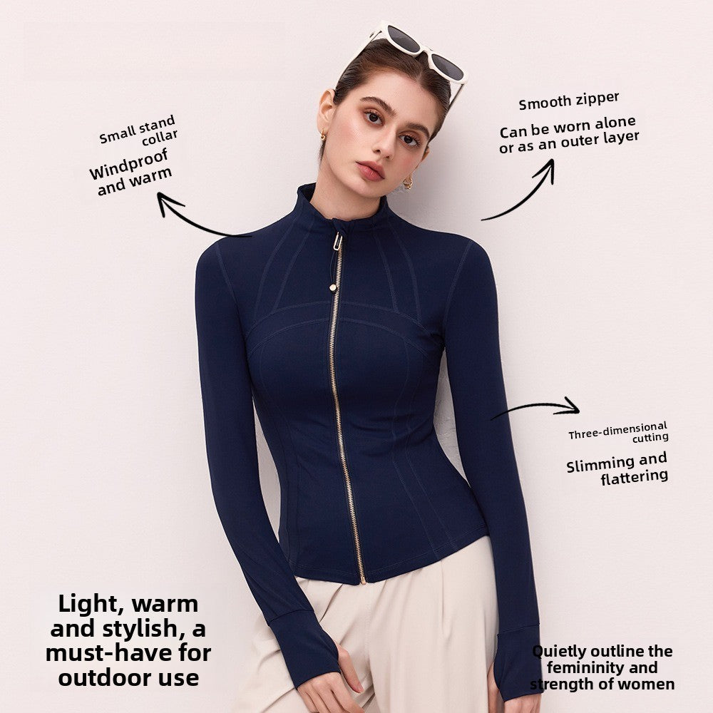Women's Thumbhole High-Neck Active Jacket – product view 2