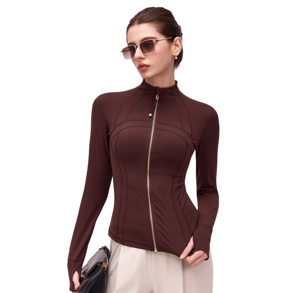 Women's Thumbhole High-Neck Active Jacket – product view 5