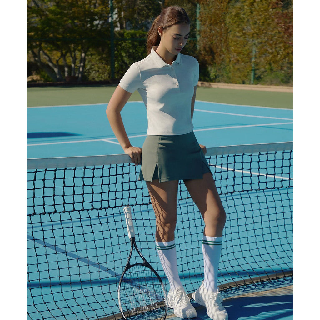 Women's Short-Sleeve Polo Activewear Top — product view 2