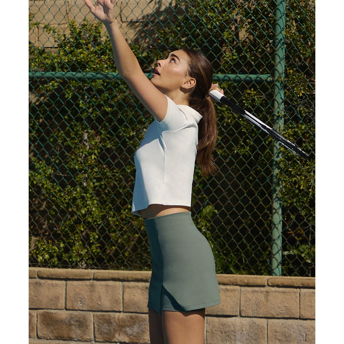 Women's Short-Sleeve Polo Activewear Top — product view 3