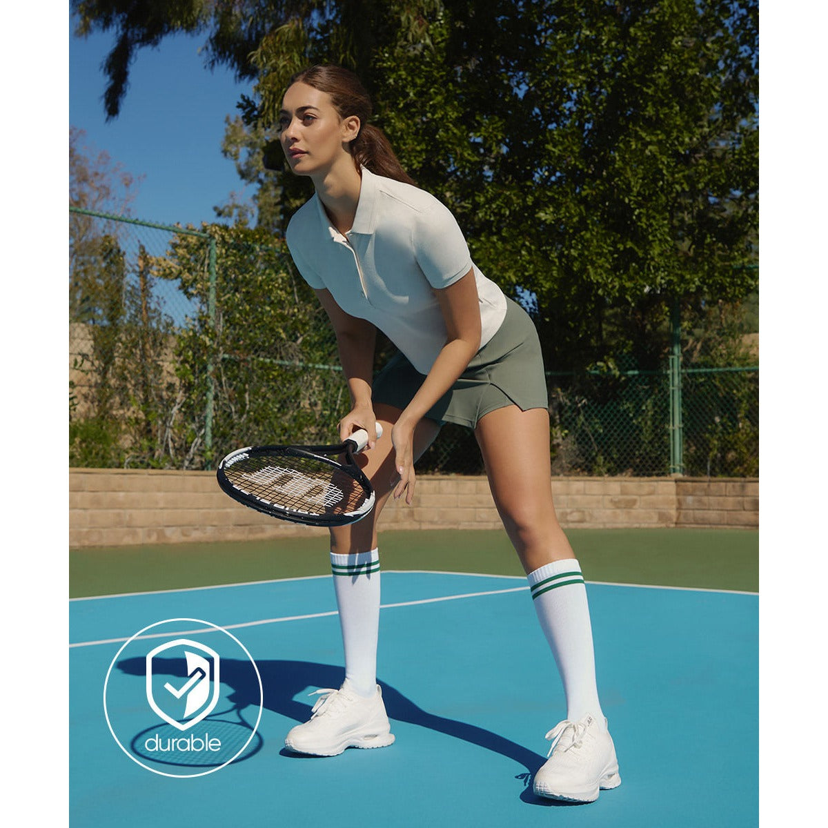 Women's Short-Sleeve Polo Activewear Top — product view 4